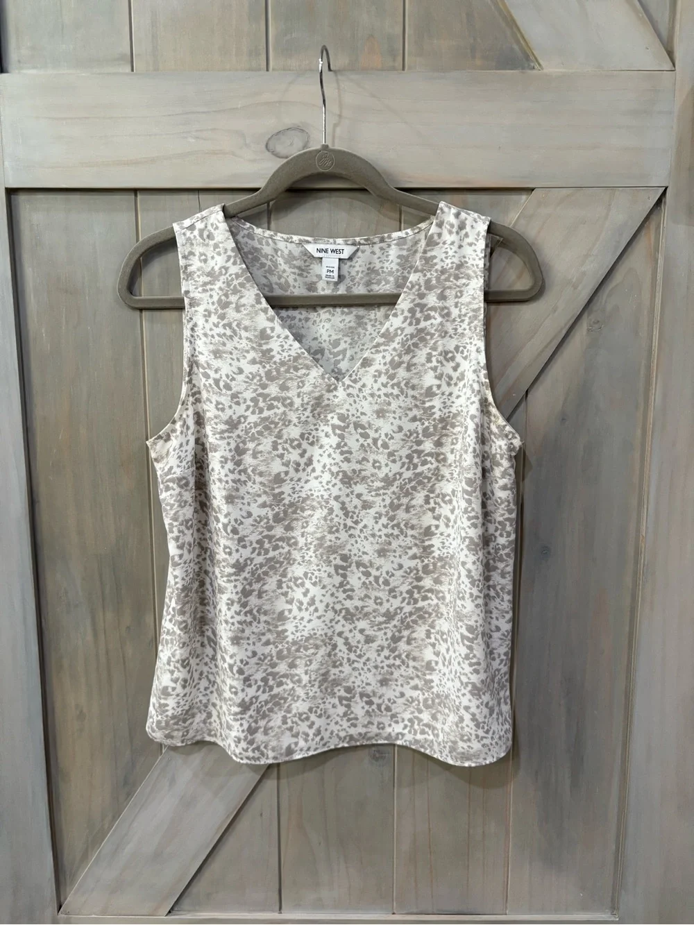 Nine West Gray/Taupe V-Neck Sleeveless Camisole